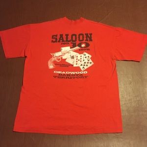 Vtg 80s Saloon #10 Deadwood Tee L